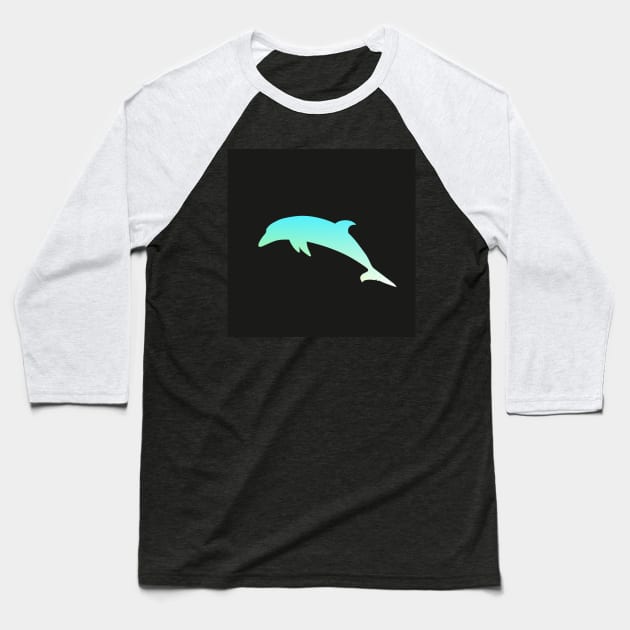 Dolphin Baseball T-Shirt by mypointink